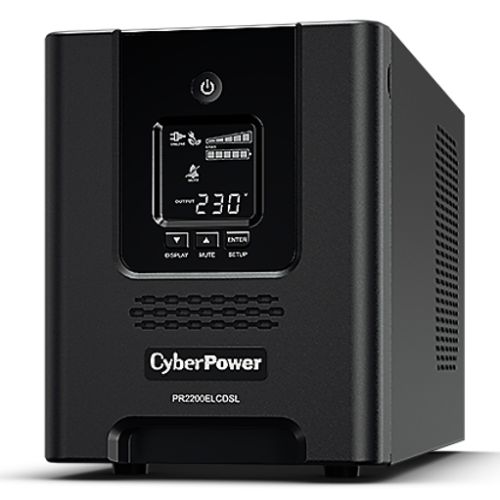 CyberPower 2200VA Line Interactive Tower Pro UPS, 1980W, LCD Display, 9x IEC, AVR Energy Saving, Hot-Swap Batteries CyberPower 2200VA Line Interactive Tower Pro UPS, 1980W, LCD Display, 9x IEC, AVR Energy Saving, Hot-Swap Batteries